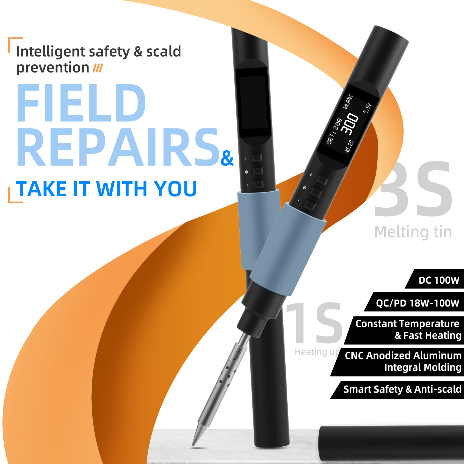 Flux Pen Electronics - FEITA PTS200 Soldering Iron Kit for