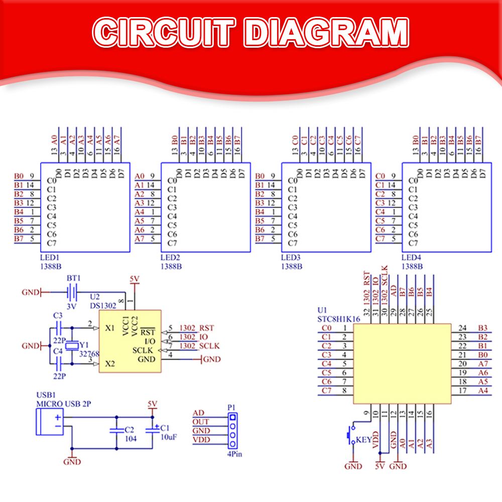 DIY LED Music Spectrum DS1302  - Diy Electronics Music review and price