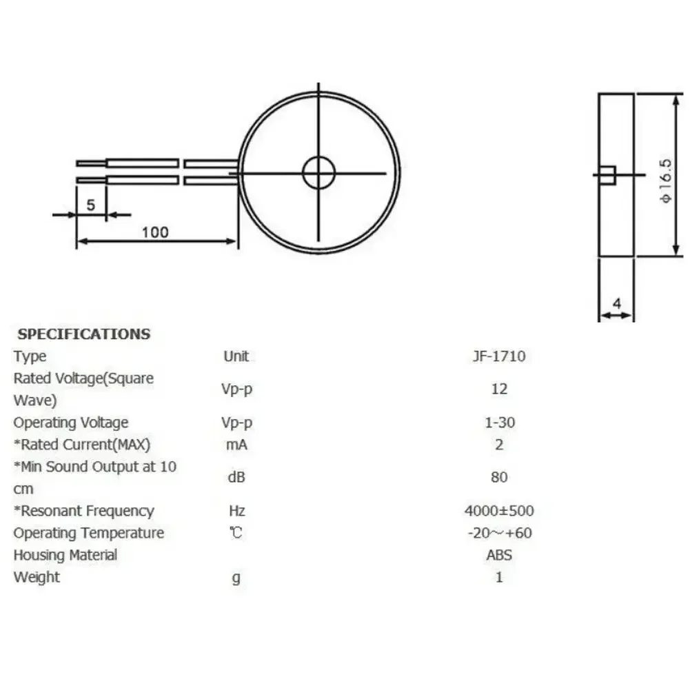 1710 Passive Piezo Buzzer Elec - Diy Electronics Music review and price