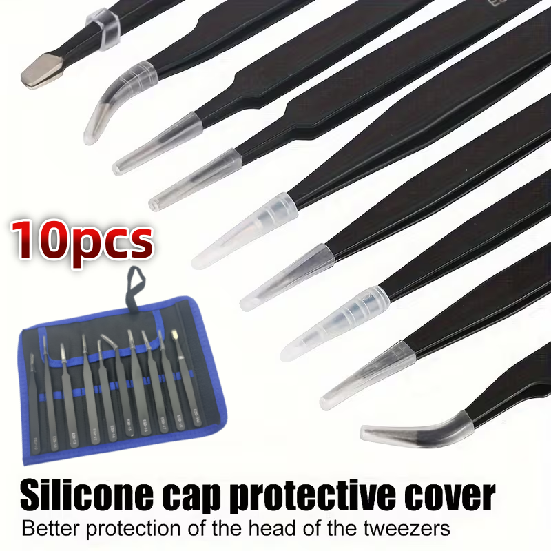 10Pcs ESD Anti‑Static Tweezers - Diy Electronics Components Kit review and price