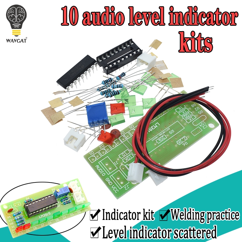 LM3915 DC 9V-12V 10 LED Sound  - Diy Audio Electronics Kit review and price