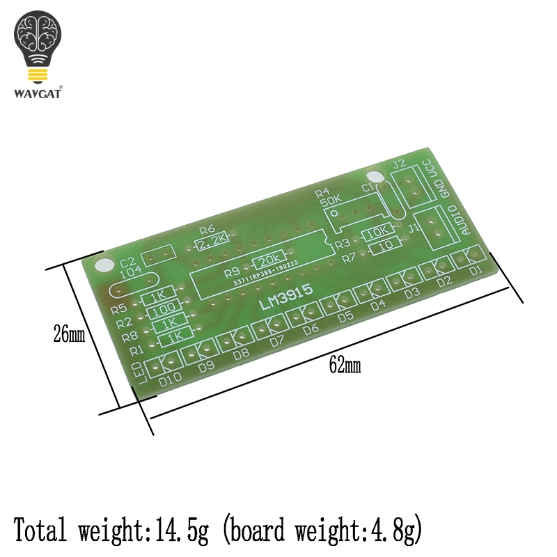 LM3915 DC 9V-12V 10 LED Sound  - Diy Audio Electronics Kit review and price