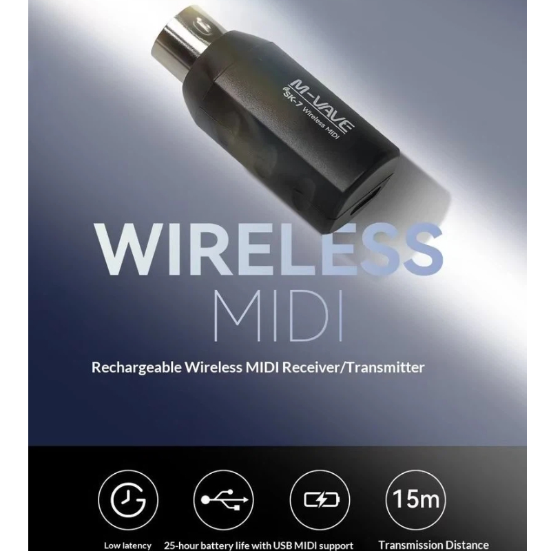M Vave Sk7 Wireless Midi Adapt - Diy Electronics Music review and price